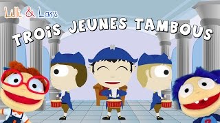 TROIS jeunes tambours avec parole - comptine pour bebe avec parole
