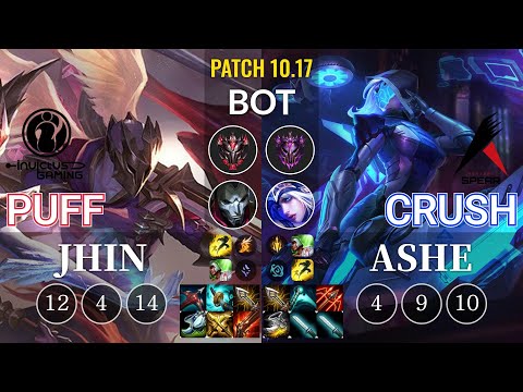 IG Puff Jhin vs ASP Crush Ashe Bot - KR Patch 10.17