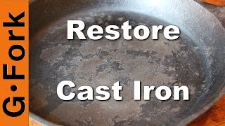 Restore Cast Iron Skillet with Oven Cleaner | GardenFork