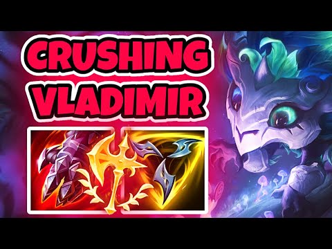 CRUSHING VLADIMIR WHILE BEING WEAKSIDE!!! Season 15 Gnar Ranked Gameplay (League of Legends)