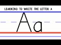 Write The Letter A ABC Writing For Kids Alphabet Handwriting By 123ABCtv
