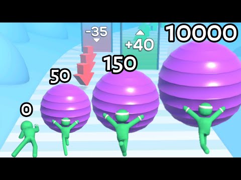 Gym Ball Run - Level Up Numbers ASMR Gameplay Android iOS