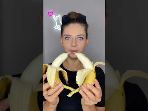 Gummy or Real Banana? Who wins? 😂🍌 #mukbang #viral #funny