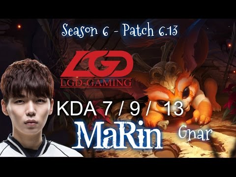 LGD MaRin GNAR vs MALZAHAR Top - Patch 6.13 KR Ranked | League of Legends