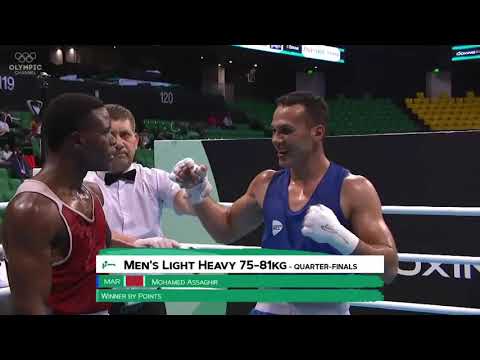 Boxing 1/4 Final - 81kg Peter Kabeji (Civ) v Mohamed Assaghir (Mar)
