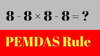 Most People Get 8 - 8 × 8 - 8 Wrong! Here’s the Correct Answer ?