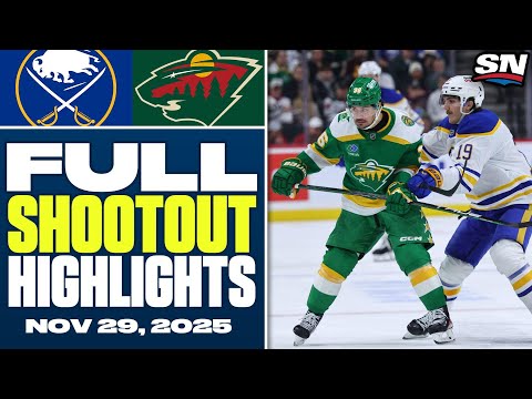 Buffalo Sabres at Minnesota Wild | FULL Shootout Highlights - November 29, 2025