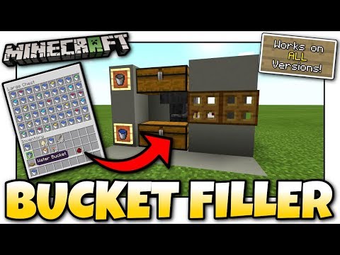 Minecraft - AUTOMATIC BUCKET FILLER [ Redstone Tutorial ] Works on ALL Versions !