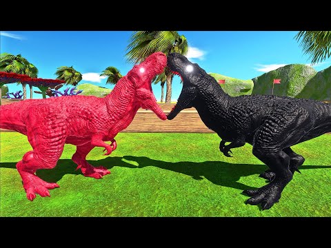 WAR T-REX JUNGLE DEATH RUN - Animal Revolt Battle Simulator ARBS