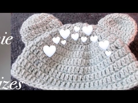 How to Crochet Ears for Any Size Beanie