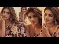 Nidhi Agarwal Flaunts Curvy Bold Body In Floral Saree Blouse Outfit Look
