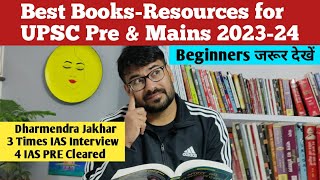 Booklist & Resources for UPSC CSE Prelims and mains by Dharmendra Jakhar 3 IAS interview experience