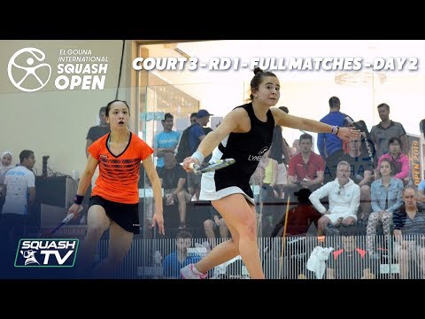Squash: El Gouna International - Court 3 - Rd 1 Full Matches - Day 2