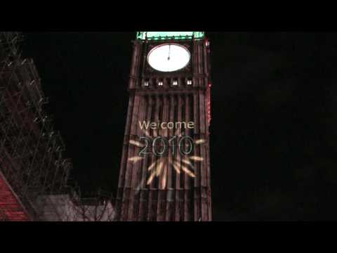 Big Ben New Years Eve, London 2009 - 2010 Countdown