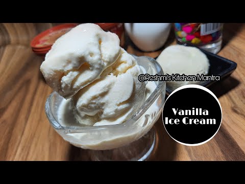 Vanilla Ice Cream Recipe | Homemade Eggless Vanilla Ice Cream | 3 ingredients ice cream |