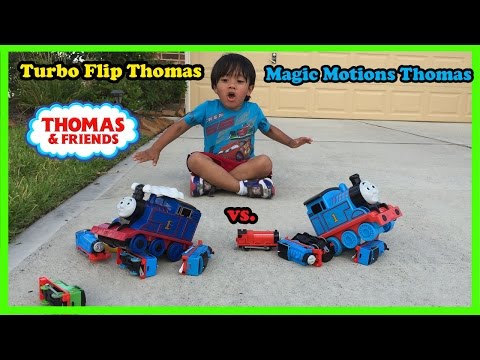 Ryan plays with Thomas and Friends Remote Control Trains Video