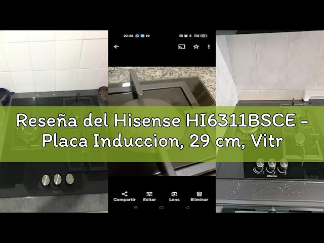 Vídeo relacionado con Hisense HI6311BSCE - Placa Induccion, 29 cm, Vitroceramica, 3 Fuegos, 7200W, Calentamiento Rápido Power Boost, Contol Táctil, Zona Expandible