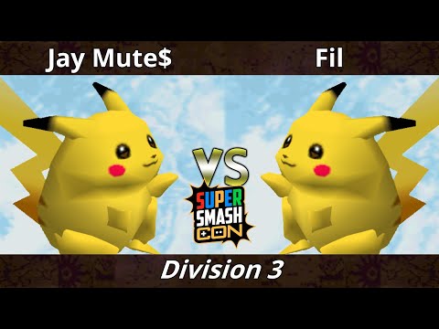 SSC 2022 Division 3 - Jay Mute$ (Pikachu) Vs. Fil (Pikachu) SSB64 Smash Bros Tournament