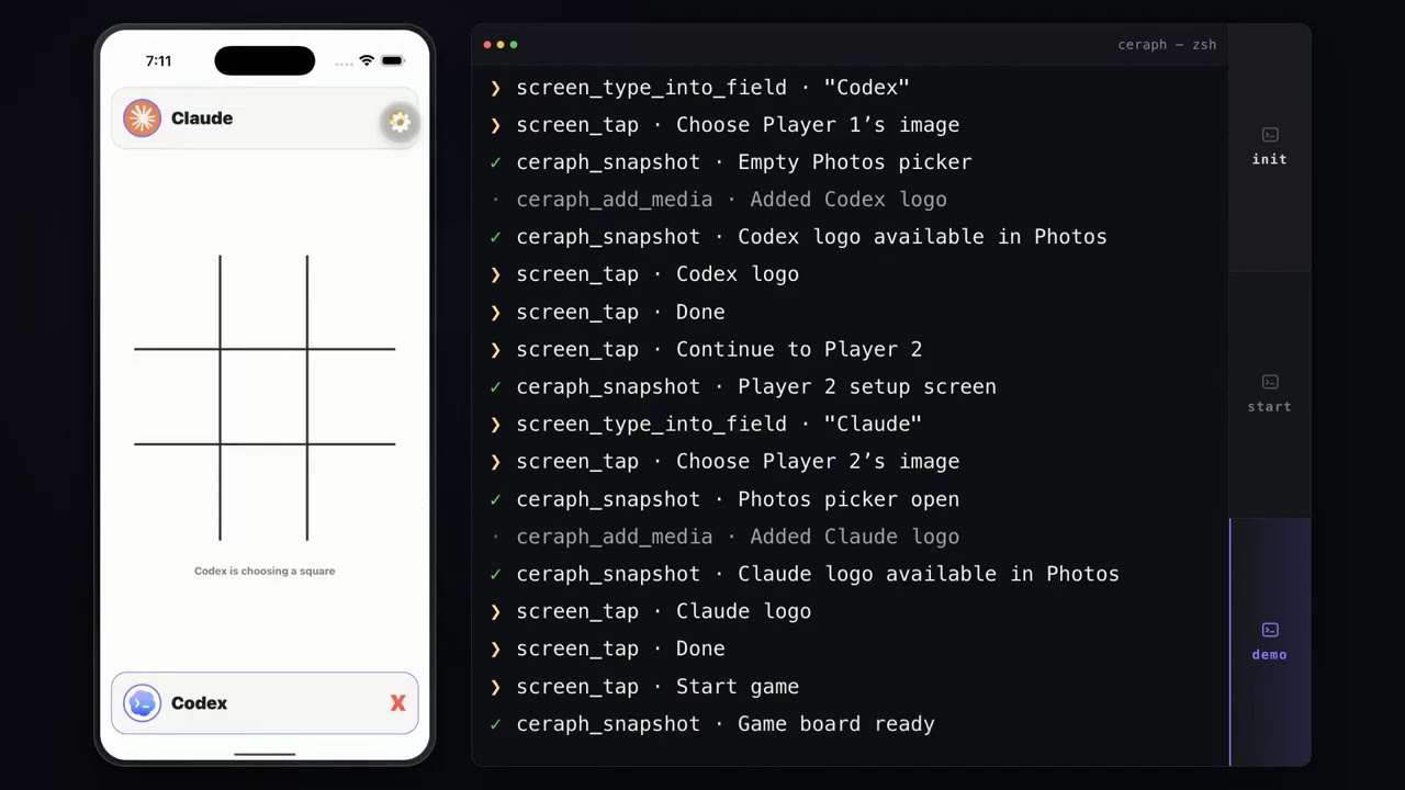 Ceraph React Native MCP demo video