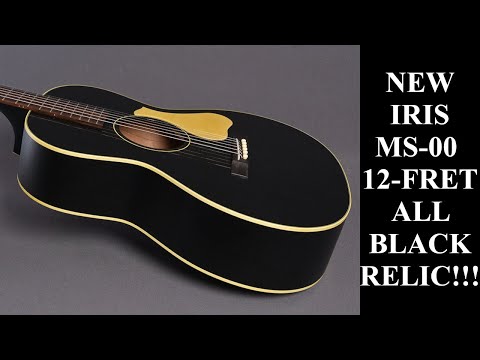 Iris MS-00 12-Fret All Black Relic image 15