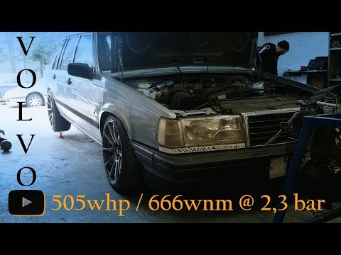 Dyno - Volvo 740 + B5254T2 + Holset HX40 Super = 505 whp / 666 wnm @ 2,3 bar