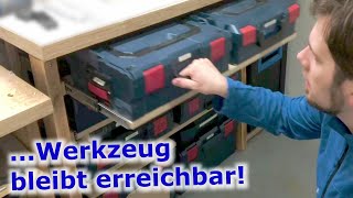 L-Boxx Werkbank selber bauen: L-Boxx und i-Boxx platzsparend unterbringen
