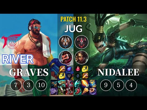 TLN River Graves vs Nidalee Jungle - KR Patch 11.3