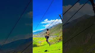 A cableway used in the mountains- Good tools and machinery make work easy