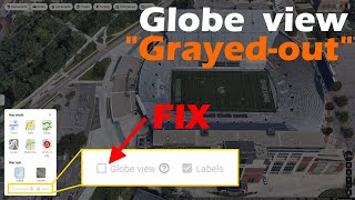 Globe View - Google Maps - Can't Click 3D View