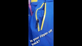 How to Fix a zipper that is coming off track on one side.
