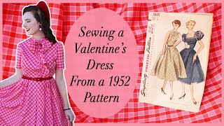 Sewing a Vintage Valentine's Day Dress using Simplicity 3845 from 1952 - Vintage Sewing Adventures