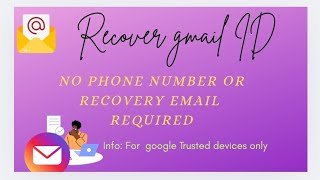 How to recover gmail ID password without phone number and recovery email|Reset gmail account passwor