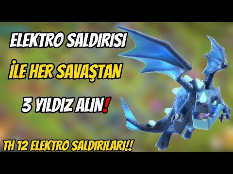KB12'NİN ACAYİP GÜÇLÜ ORDUSU!!  (ELEKTRO EJDERHA SALDIRISI HER SAVAŞINIZ 3 OLSUN) | - Clash Of Clans