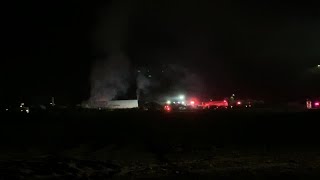 Fiery semi-truck crash halts traffic on Highway 99 in Tulare County