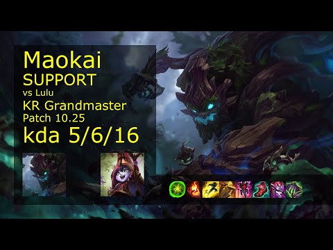 Maokai Support & Miss Fortune vs Lulu & Vayne - KR Grandmaster 5/6/16 10.25 // [롤] 마오카이 vs 룰루 서폿