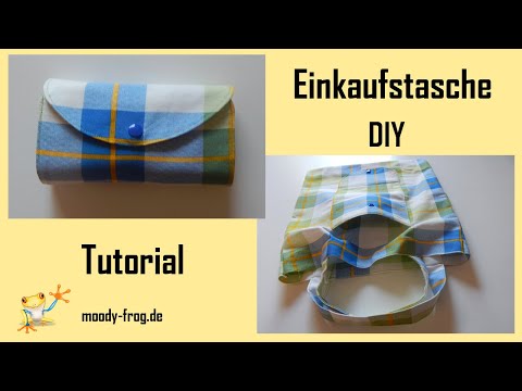 Sew your own foldable shopping bag - Tutorial - DIY - #MoodyFrog