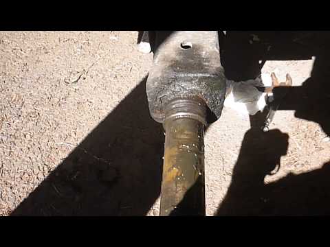 How to install a repair sleeve on a trailer axle without special tools.