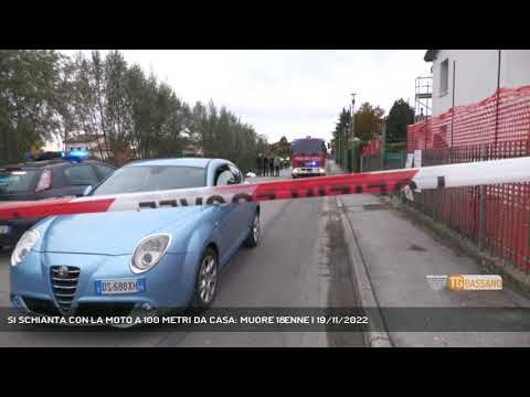 SI SCHIANTA CON LA MOTO A 100 METRI DA CASA: MUORE 18ENNE | 19/11/2022