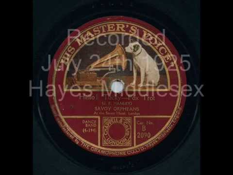 Hello! 'Tucky, Savoy Orpheans 1925