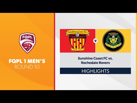 FQPL 1 Men's R10 - Sunshine Coast FC vs. Rochedale Rovers Highlights