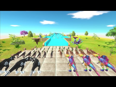 CARNIVOROUS DINOSAURS AQUATIC CHALLENGES - Animal Revolt Battle Simulator
