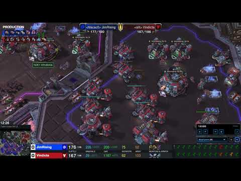 StarCraft II (aX) Vindicta [Terran] vs (Macac0) Jimrising [Zerg] by:Skazeta