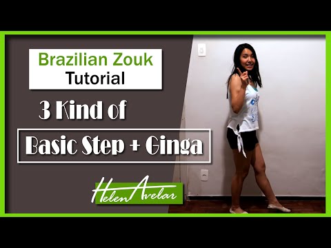 HOW TO DANCE ZOUK - 3 BASIC STEPS WITH GINGA (Zouk Move Tutorial) | Helen Avelar