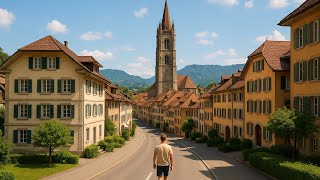 Just Walking Around Pully, Switzerland 🇨🇭 | Hidden Gem by Lake Léman