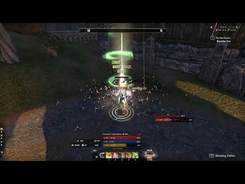 ESO: Test Dummy - Stamina Templar 41k+ dps - self buffed (Horns of the Reach PTS)