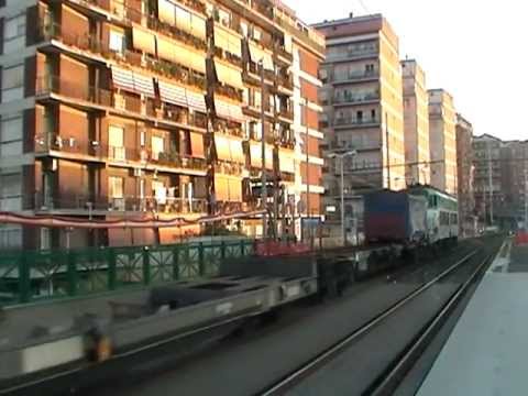 E655.260 in partenza col TCS 67018 Pomezia - Gallarate
