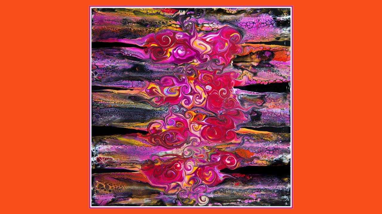 #9541 Swipe & Spirals Contemporary Art Fluid Acrylics 12.08.23 Intuitive art