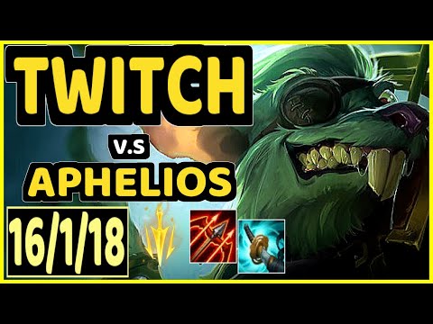 GHOST (TWITCH) vs APHELIOS - 16/1/18 KDA BOTTOM ADC CHALLENGER GAMEPLAY - KR