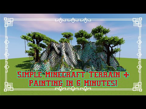 Simple Minecraft Terrain + Painting In Minecraft (PART 2) - Building Tutorial!!!