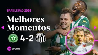 GABRIEL MENINO FAZ GOLAÇO, MAS CHAPE VIRA COM OUTRO GOLAÇO E PASSE DE LETRA | CHAPECOENSE 4X2 SANTOS